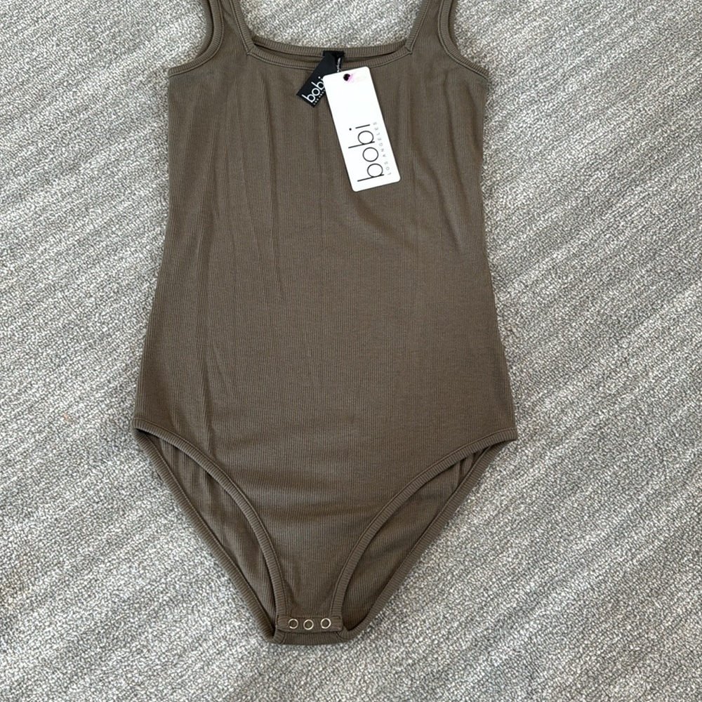 Bobi Ribbed Tank Bodysuit - Picture 3 of 9